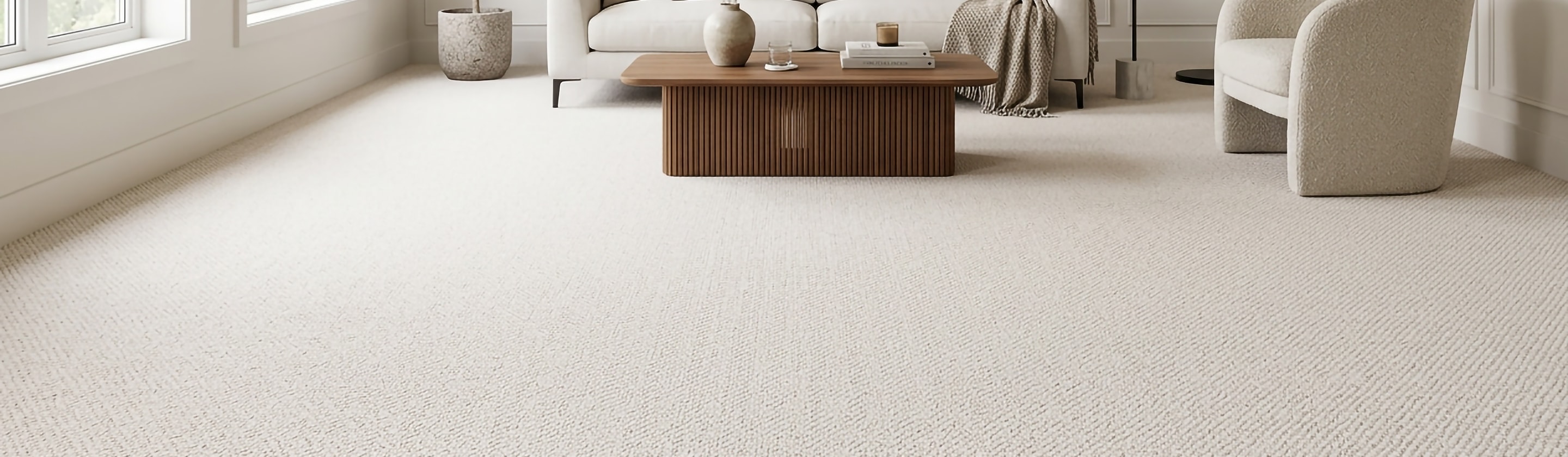 Person caring for carpet at home